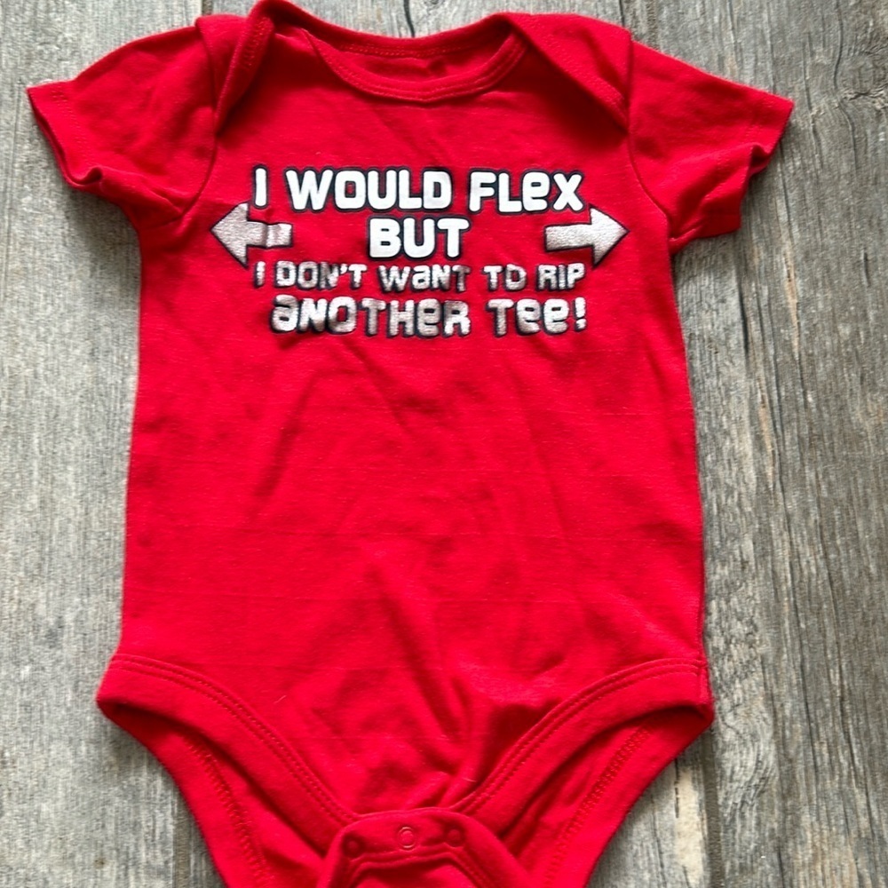 Baby red onesie size 12 months